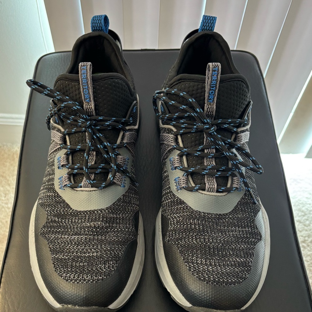 Men’s Territory Black, Grey, & Blue Athletic Sneakers 12 - Picture 3 of 16